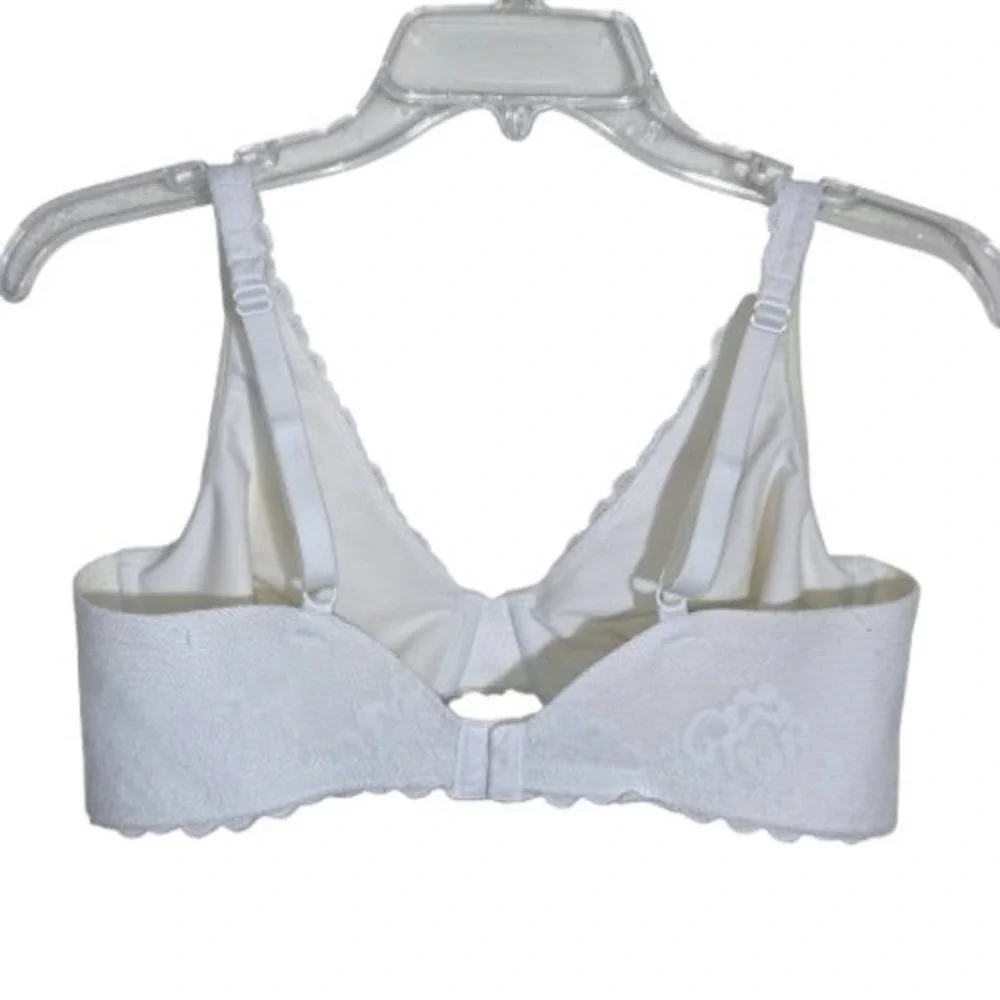 Lilyette Underwire Bra Women 38C Off White Lace Mesh Full Coverage Style 966